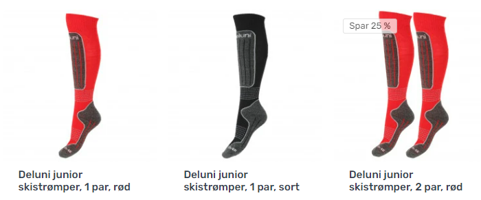 Deluni skistrømper