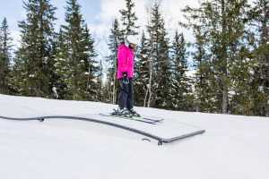 Grøn railsektion på Hemsedals fun-slope // Foto: Troels Kjems