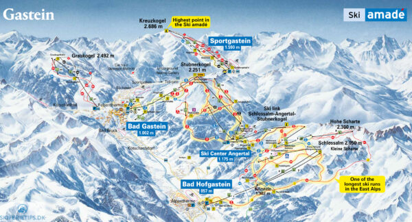 Pistekort Bad Gastein