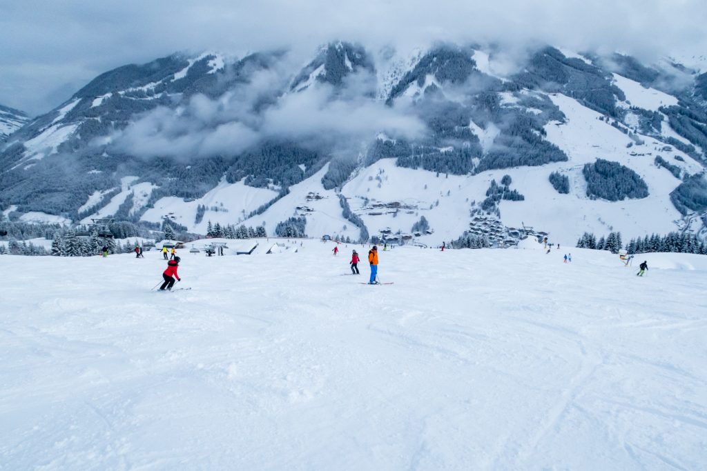 Mange af Saalbach-Hinterglemms pister er meget brede // Foto: Troels Kjems
