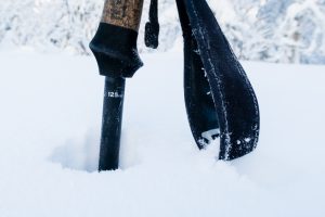 Der lå mindst en meter sne langs pisterne den 30. december 2017 // Foto: Troels Kjems