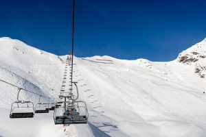 På vej op med stoleliften Seekareckbahn i Obertauern.