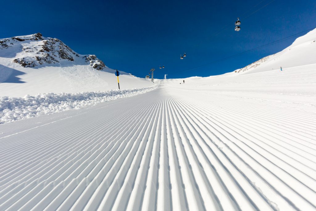 Tiefenbach Gletsjer i Sölden om vinteren