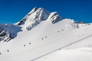 Tiefenbachkogl og piste 38 i Sölden, Østrig.
