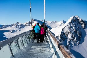 Skywalk fra Tiefenbachkogl i Sölden, Østrig.