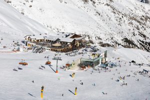 Det centrale Giggijoch plateau i Sölden, Østrig.