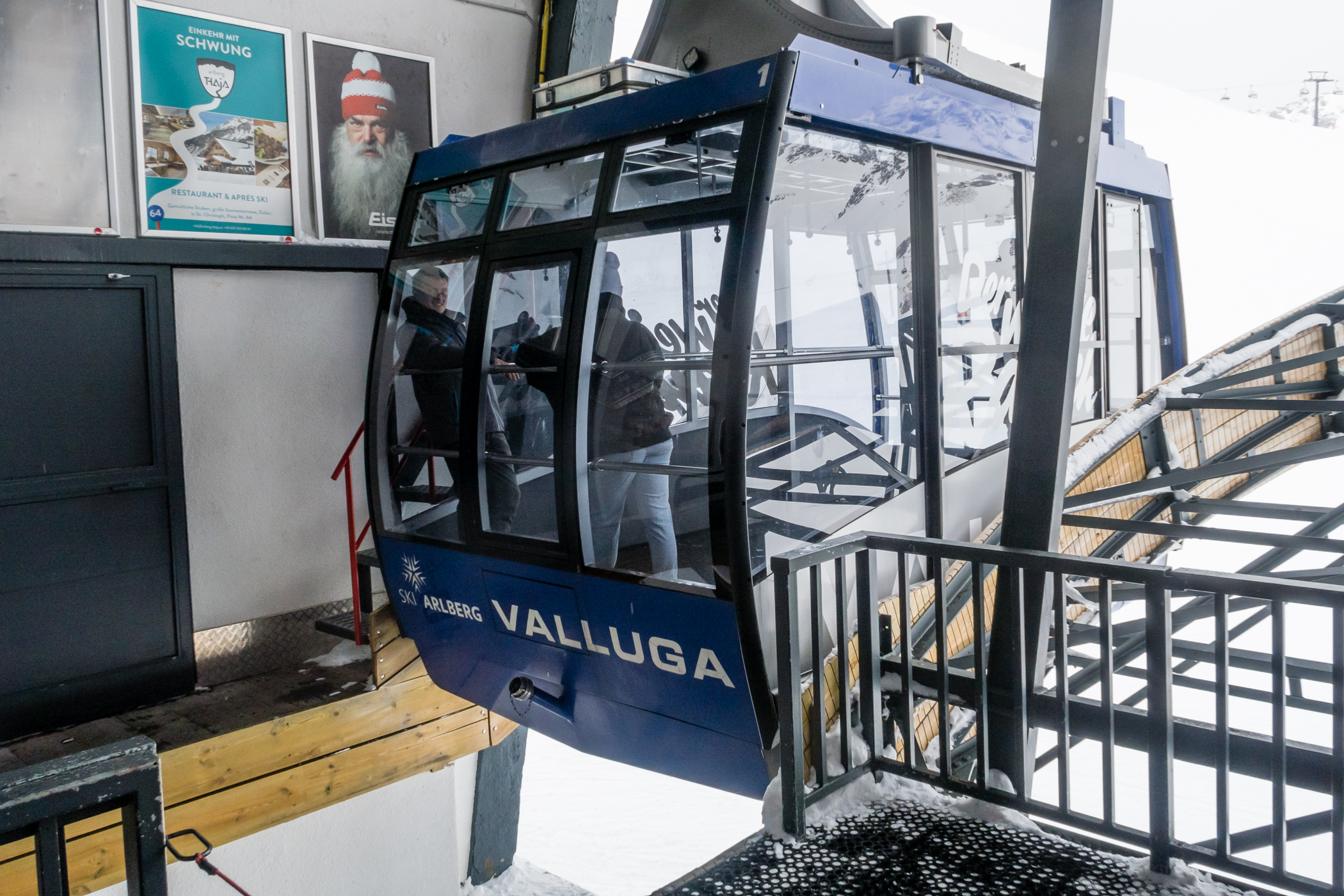 Den store kabinelift "Valluga 1" // Foto: Troels Kjems