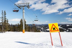 Blå piste "13" under stoleliften "T1 Liekspressen"