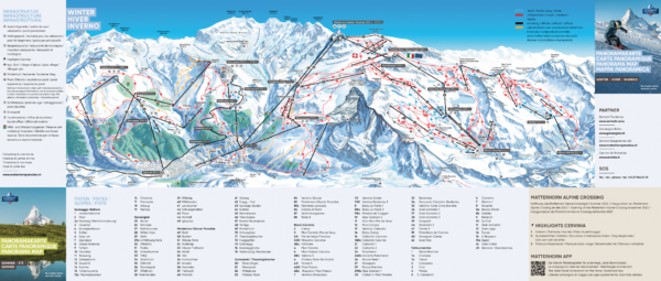 Pistekort Zermatt